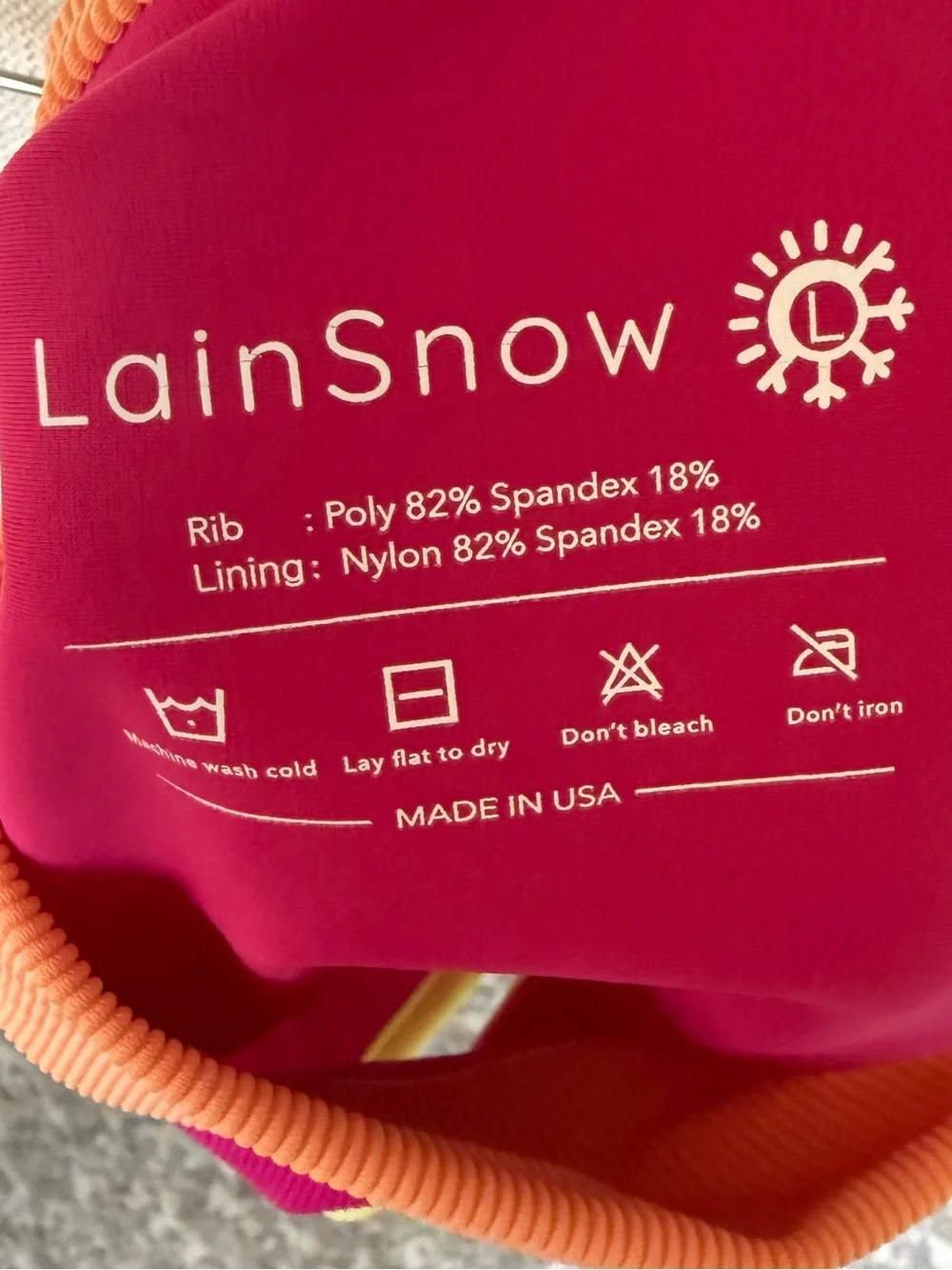 LainSnow nylon colorblock